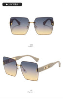 Designer Óculos de Sol Feminino – Estilo Moderno, Lentes Grandes, UV400, Elegância e Sofisticação