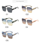 Designer Óculos de Sol Feminino – Estilo Moderno, Lentes Grandes, UV400, Elegância e Sofisticação