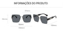 Designer Óculos de Sol Feminino – Estilo Moderno, Lentes Grandes, UV400, Elegância e Sofisticação
