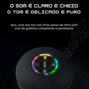 Mini Caixa de Som Bluetooth com LED – À Prova d’Água IPX4, Ventosa Super Forte, Ideal para Banheiro e Áreas Externas