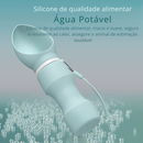 Garrafa de Água Pet para Viagem, Silicone Dobrável, Ideal para Cães e Gatos