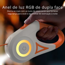 Guia Retrátil Automática ROJECO para Cães com LED | Leash Flexível e Iluminada para Passeios Noturnos, Corridas e Caminhadas