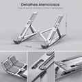Suporte Dobrável de Alumínio para Notebook – Base Portátil Ajustável e Ergonômica para MacBook Air/Pro, Laptops