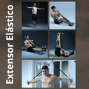 Extensor Elástico com Pedal para Exercícios – Faixa de Resistência Multifuncional para Treino em Casa, Abdômen, Pernas e Braços