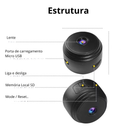 Mini Câmera A9 Inteligente com Wi-Fi – Gravação Sem Fio, Visão Remota e Monitoramento 24h