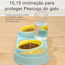 Tigelas Pet 3 em 1 ROJECO – Comedouro Duplo e Dispensador de Água Automático