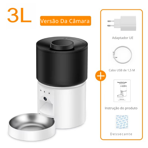 Comedouro Automático ROJECO para Pets Monitoramento por Vídeo 1080P HD  e Controle via App