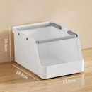 Caixa de Armazenamento Plástica Empilhável Organizador de Mesa e Banheiro