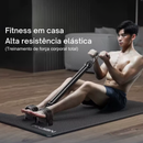 Extensor Elástico com Pedal para Exercícios – Faixa de Resistência Multifuncional para Treino em Casa, Abdômen, Pernas e Braços