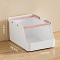 Caixa de Armazenamento Plástica Empilhável Organizador de Mesa e Banheiro