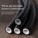 Extensor Elástico com Pedal para Exercícios – Faixa de Resistência Multifuncional para Treino em Casa, Abdômen, Pernas e Braços