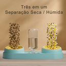 Tigelas Pet 3 em 1 ROJECO – Comedouro Duplo e Dispensador de Água Automático
