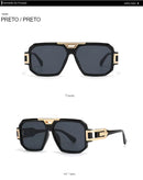 Óculos de Sol Masculino Premium – Modelo Fashion, Quadrado e Proteção Solar Total