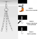 Kit de Saco de Pancadas em Tecido Oxford – Saco de Boxe Oco Resistente para Adultos e Jovens