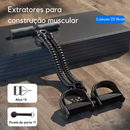 Extensor Elástico com Pedal para Exercícios – Faixa de Resistência Multifuncional para Treino em Casa, Abdômen, Pernas e Braços