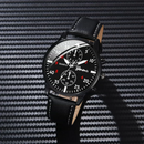 Conjunto Masculino Relógio Esportivo + Pulseira de Couro – Estilo Casual e Luxo