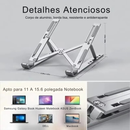 Suporte Dobrável de Alumínio para Notebook – Base Portátil Ajustável e Ergonômica para MacBook Air/Pro, Laptops