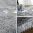 Tapete de Seda e Lã, Antiderrapante e Lavável à Máquina para Quarto, Sala e Infantil