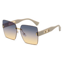 Designer Óculos de Sol Feminino – Estilo Moderno, Lentes Grandes, UV400, Elegância e Sofisticação