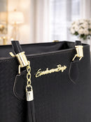 Kit Bolsa Feminina Luxo 3 Peças com Corrente Dourada