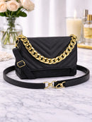 Kit Bolsa Feminina Luxo 3 Peças com Corrente Dourada