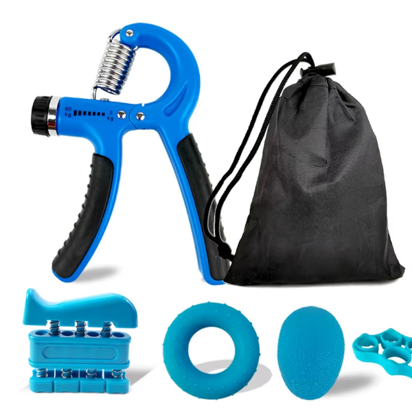 Gripper Ajustável Tipo R com Contador – Fortalecedor de Mãos, Dedos e Punhos com Mola de Resistência